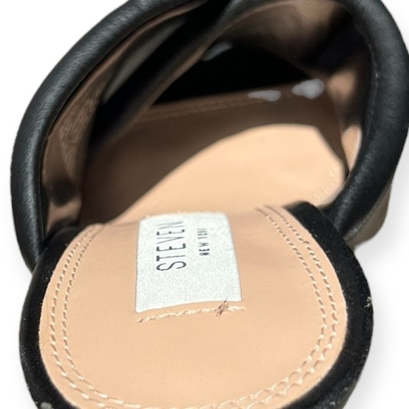🌻NEW Steven New York Black Puffy Baga Heel Sandal Size 5.5 (by Steve Madden) - Picture 3 of 9